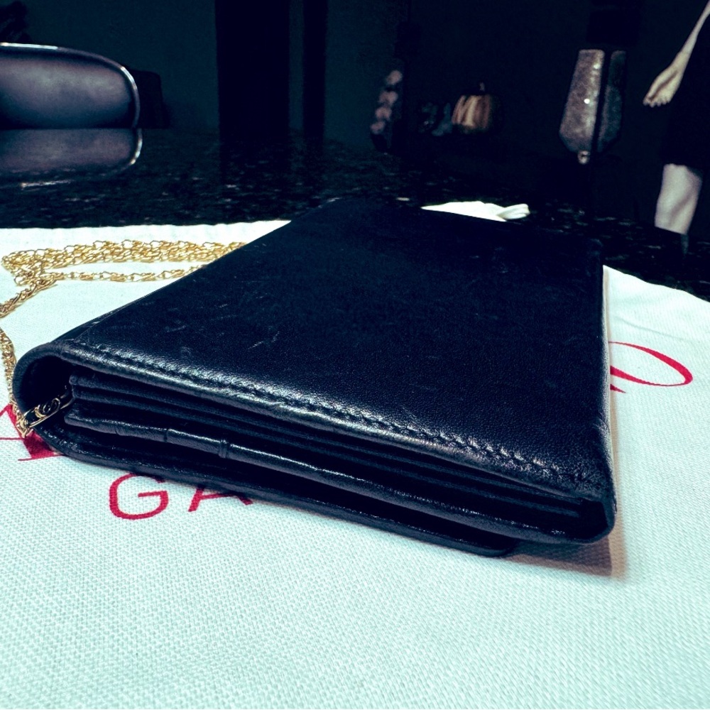 Authentic Valentino Marudini Black leather wallet & Giorgio Armani Red pouch - Picture 3 of 16